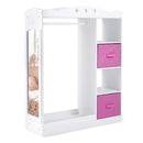 Kids Dress Up Storage with Full Length Mirror - Pink