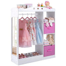 Kids Dress Up Storage with Full Length Mirror - Pink by LJGDeals
