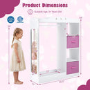 Kids Dress Up Storage with Full Length Mirror - Pink by LJGDeals
