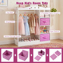 Kids Dress Up Storage with Full Length Mirror - Pink