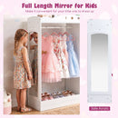 Kids Dress Up Storage with Full Length Mirror - Pink