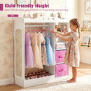 Kids Dress Up Storage with Full Length Mirror - Pink