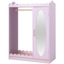 Kids Dress Up Storage Cabinet with Full Length Mirror - Pink