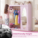 Kids Dress Up Storage Cabinet with Full Length Mirror - Pink by LJGDeals