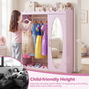 Kids Dress Up Storage Cabinet with Full Length Mirror - Pink