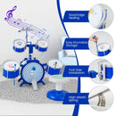 Kids Drum Set Educational Percussion Musical Instrument Toy with Bass Drum-Blue by LJGDeals