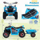 6V Kids Electric ATV Quad Car with Detachable Trailer by LJGDeals