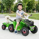 6V Kids Electric ATV Quad Car with Detachable Trailer by LJGDeals