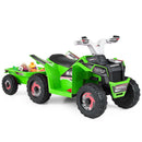 6V Kids Electric ATV Quad Car with Detachable Trailer by LJGDeals