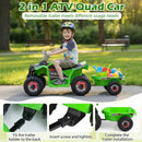 6V Kids Electric ATV Quad Car with Detachable Trailer by LJGDeals