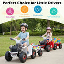 6V Kids Electric ATV Quad Car with Detachable Trailer by LJGDeals