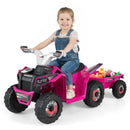 6V Kids Electric ATV Quad Car with Detachable Trailer by LJGDeals
