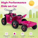 6V Kids Electric ATV Quad Car with Detachable Trailer by LJGDeals
