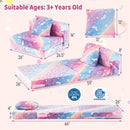 Kids Folding Sofa Bed Floor Mattress Glow in the Dark with Pillow by LJGDeals