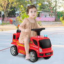 Kids Push Ride On Fire Truck with Ladder Bubble Maker and Headlights-Red by LJGDeals