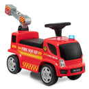 Kids Push Ride On Fire Truck with Ladder Bubble Maker and Headlights-Red by LJGDeals