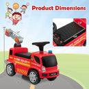 Kids Push Ride On Fire Truck with Ladder Bubble Maker and Headlights-Red by LJGDeals