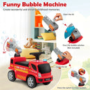Kids Push Ride On Fire Truck with Ladder Bubble Maker and Headlights-Red by LJGDeals
