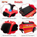 Kids Push Ride On Fire Truck with Ladder Bubble Maker and Headlights-Red by LJGDeals
