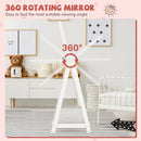 Kids Full Length Mirror 360 Degree Rotatable Dressing Mirror with Storage Bin-White by LJGDeals