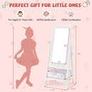 Kids Full Length Mirror 360 Degree Rotatable Dressing Mirror with Storage Bin-White by LJGDeals