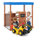 Kids Gas Station Playhouse with Gas Refueling Guns for Aged 3+-Brown by LJGDeals