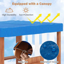 Kids Gas Station Playhouse with Gas Refueling Guns for Aged 3+-Brown by LJGDeals