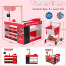 Kids Grocery Store Playset Wooden Pretend Play Supermarket with Shopping Cart by LJGDeals