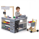 Kids Grocery Store Playset Wooden Pretend Play Supermarket with Shopping Cart by LJGDeals