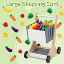 Kids Grocery Store Playset Wooden Pretend Play Supermarket with Shopping Cart by LJGDeals