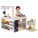 Kids Grocery Store Playset Wooden Pretend Play Supermarket with Shopping Cart by LJGDeals