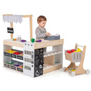 Kids Grocery Store Playset Wooden Pretend Play Supermarket with Shopping Cart by LJGDeals