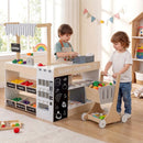 Kids Grocery Store Playset Wooden Pretend Play Supermarket with Shopping Cart by LJGDeals