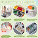 Kids Grocery Store Playset Wooden Pretend Play Supermarket with Shopping Cart by LJGDeals