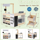 Kids Grocery Store Playset Wooden Pretend Play Supermarket with Shopping Cart by LJGDeals