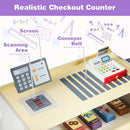 Kids Grocery Store Playset with Cash Register POS Machine-Gray by LJGDeals