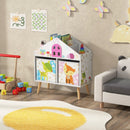 Kids House-shaped Bookshelf with 2 Storage Bins for Kids Room Playroom-White by LJGDeals