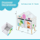 Kids House-shaped Bookshelf with 2 Storage Bins for Kids Room Playroom-White by LJGDeals