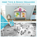 Kids House-shaped Bookshelf with 2 Storage Bins for Kids Room Playroom-White by LJGDeals