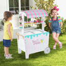 Kids Ice Cream Cart Playset with Display Rack and Accessories by LJGDeals