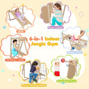 Kids Indoor Playground 6-in-1 Jungle Gym for 3-14 Years Olds by LJGDeals