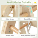 6-in-1 Wooden Kids Jungle Gym Playset with Slide Climbing Net-Natural by LJGDeals