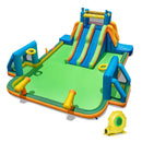 Kids Inflatable Water Slide with 2 Long Slides and 2 Soccer Gates with 1100W Blower by LJGDeals
