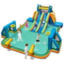 Kids Inflatable Water Slide with 2 Long Slides and 2 Soccer Gates Without Blower by LJGDeals