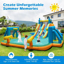 Kids Inflatable Water Slide with 2 Long Slides and 2 Soccer Gates Without Blower by LJGDeals