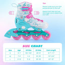 Kids Inline Skates with Light Up Wheels for Beginners Ages 9-14 by LJGDeals