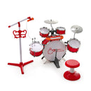 Kids Jazz Drum Keyboard Set with Stool and Microphone Stand by LJGDeals