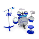 Kids Jazz Drum Keyboard Set with Stool and Microphone Stand by LJGDeals