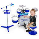 Kids Jazz Drum Keyboard Set with Stool and Microphone Stand by LJGDeals