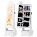 Kids Jewelry Armoire with 3-Color Lighted Full Length Mirror and Inside Led Lights by LJGDeals